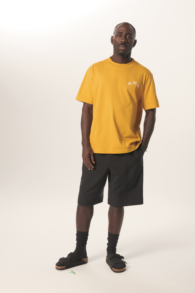 Genuine ARC Mens T Shirt Tee Top Short Sleeve Yellow Cotton Oversized Fit view 2