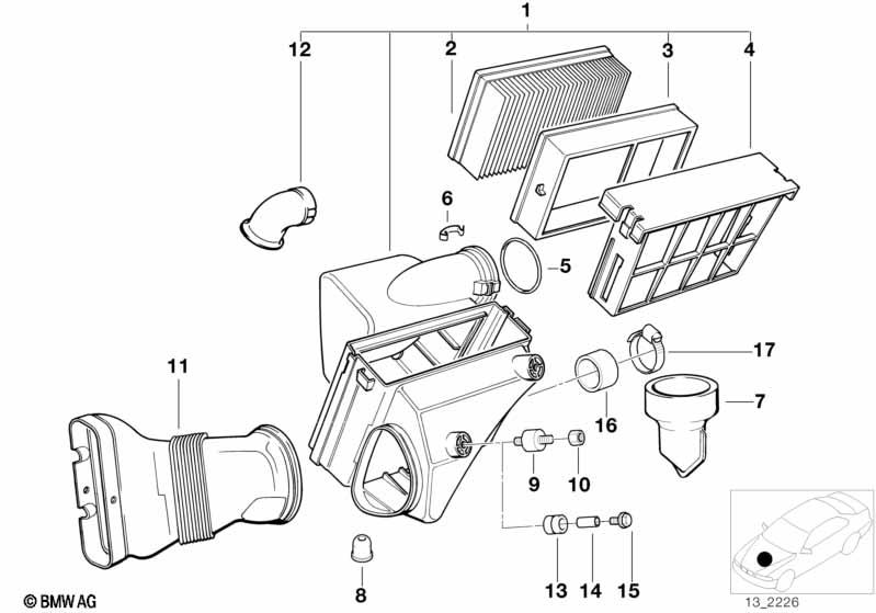 Genuine Air Filter Element 13 72 1 730 449 view 3