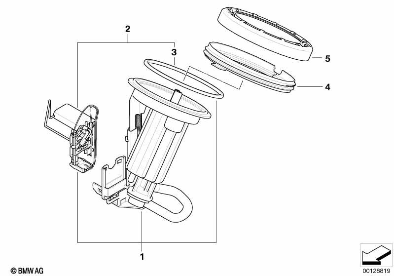 Genuine Delivery Unit+Fuel Level Sensor Left 16 14 6 765 827 view 3