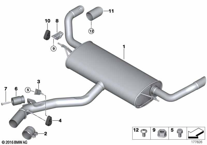 Genuine Right Exhaust Tailpipe Tip Trim Chrome 18 30 7 535 435 view 3