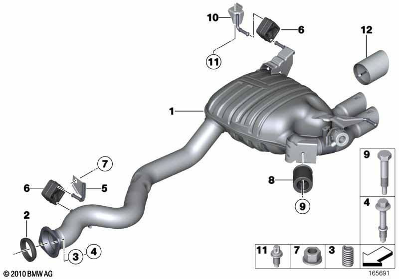 Genuine Exhaust Tip Trim Black Chrome 80mm 18 30 7 559 999 view 3