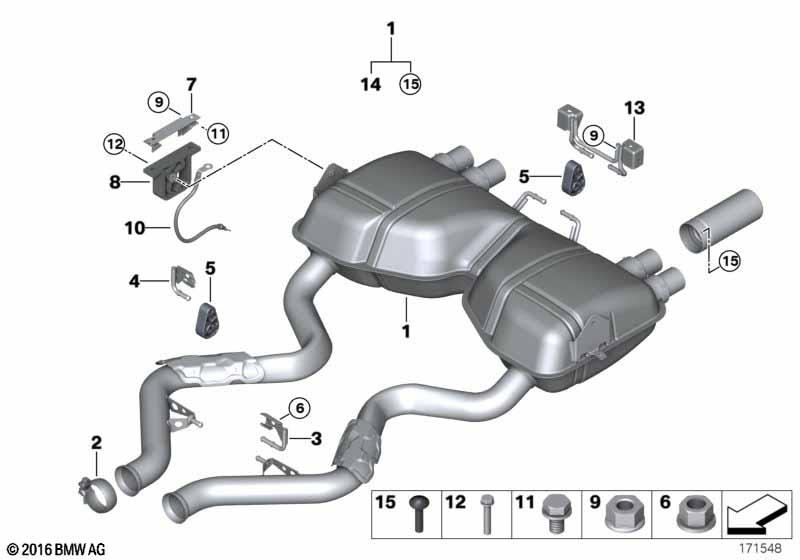 Genuine Exhaust Tailpipe Tip Trim Chrome 18 30 7 840 634 view 3