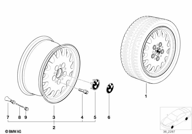 Genuine Alloy Wheel x1 15" Styling 6 Rim 36 11 1 180 447 view 3