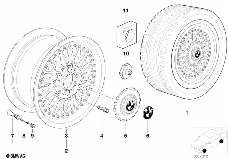 Genuine Alloy Wheel Centre Cover Cap 36 13 1 181 068 view 3