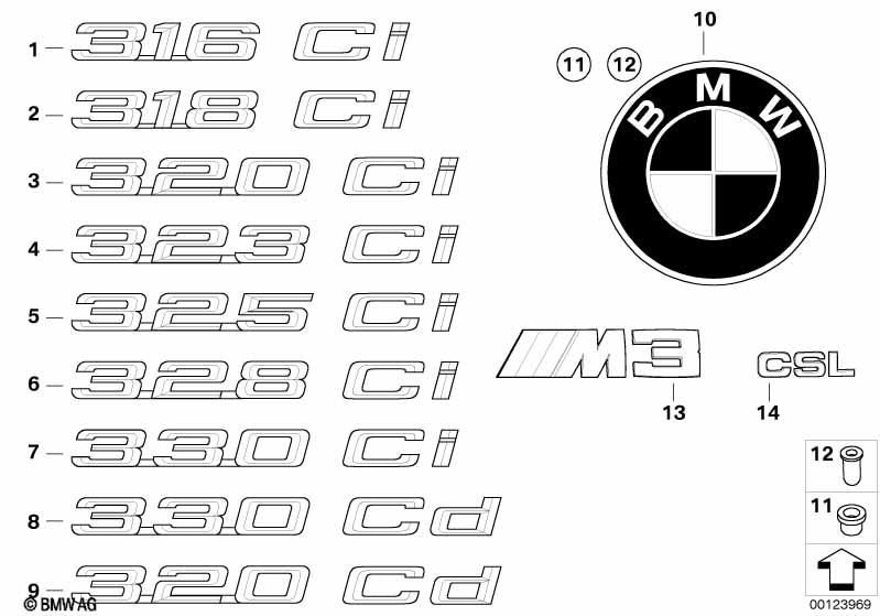 Genuine "330Ci" Self-Adhesive Sticker Badge Emblem 51 14 7 000 499 view 3