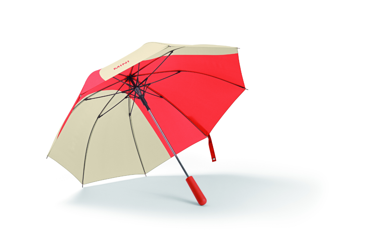 Genuine Umbrella Walking Stick Car Face Detail Vibrant Silver Rebel Red 80 23 5 B32 0F7 view 2