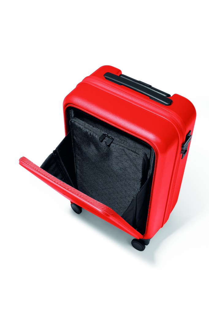 Genuine Cabin Trolley Spinner Wing Logo Debossed Hard Case Rebel Red 80 22 5 B32 0E1 view 2