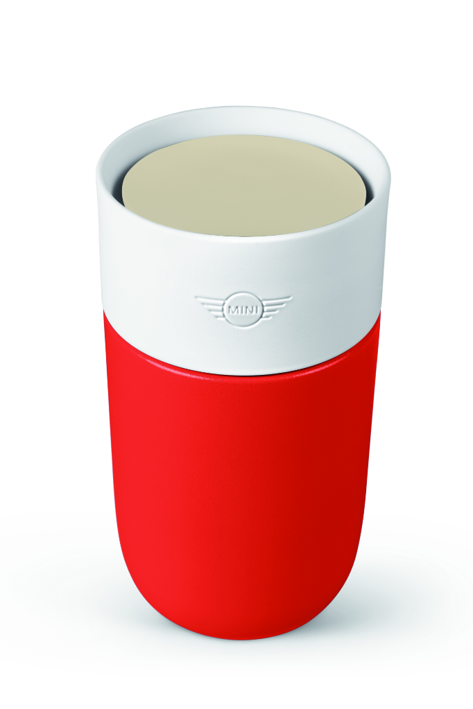 Genuine Travel Mug Colour Block 300ml Rebel Red White Vibrant Silver 80 28 5 B32 107 view 2