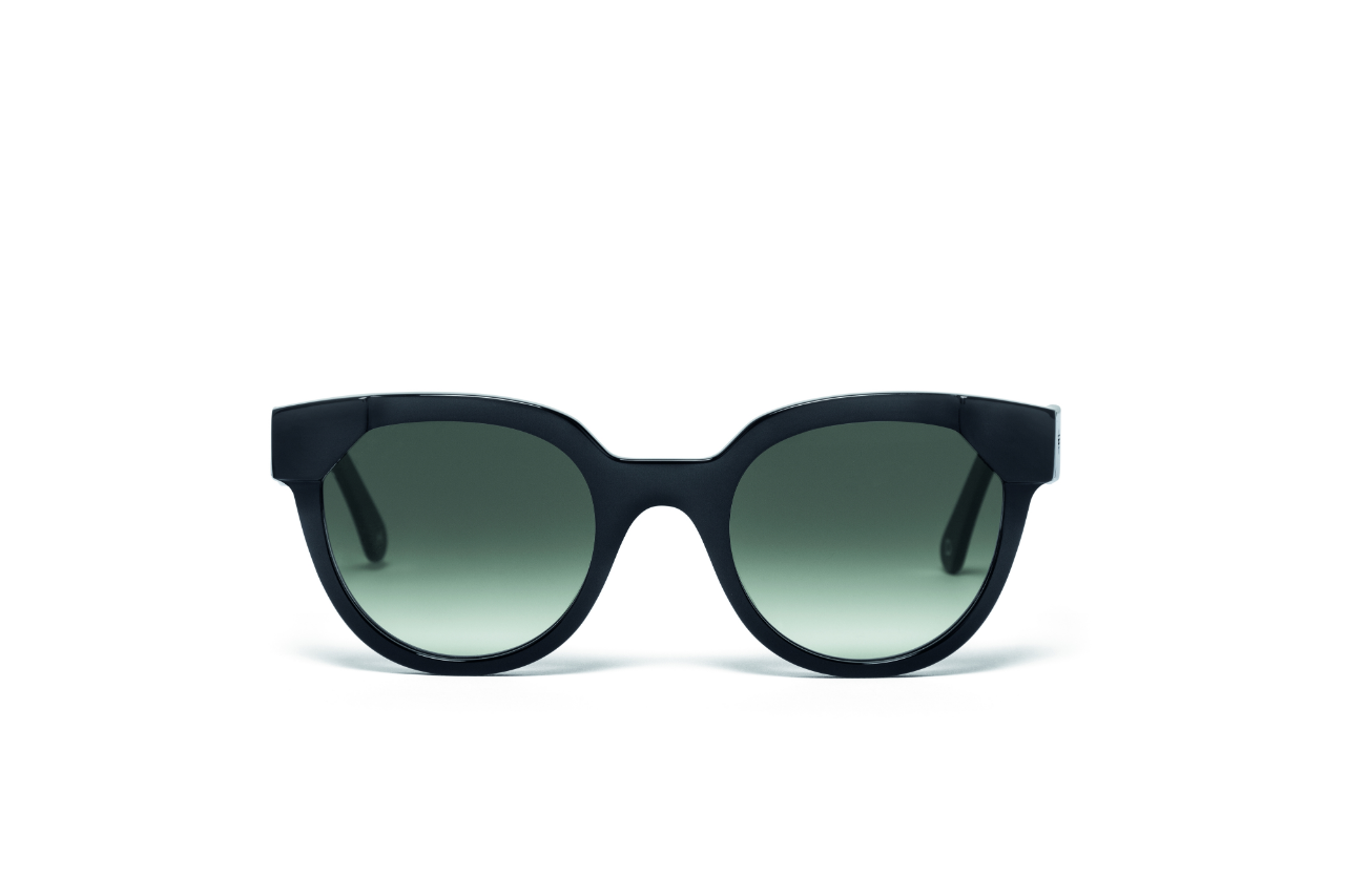 Genuine Sunglasses Panto Cut-Out Black 3D Car Face Dark Green Lenses 80 25 5 B32 115 view 2