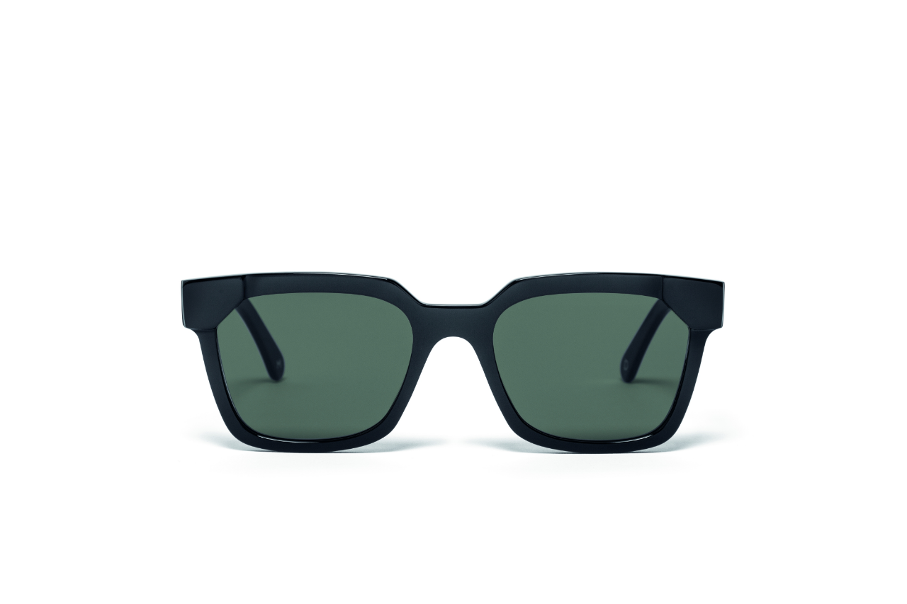 Genuine Sunglasses D-Frame Cut-Out Black 3D Car Face Dark Green Lenses 80 25 5 B32 116 view 2