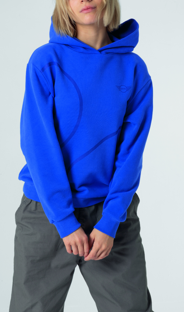 Genuine Womens Ladies Hoodie Sweatshirt Outline Print Blazing Blue view 2