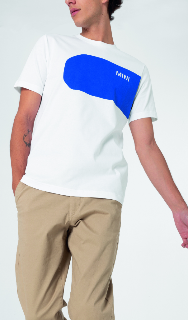 Genuine Mens T Shirt Tee Top Car Face Detail Cotton White Blazing Blue view 2