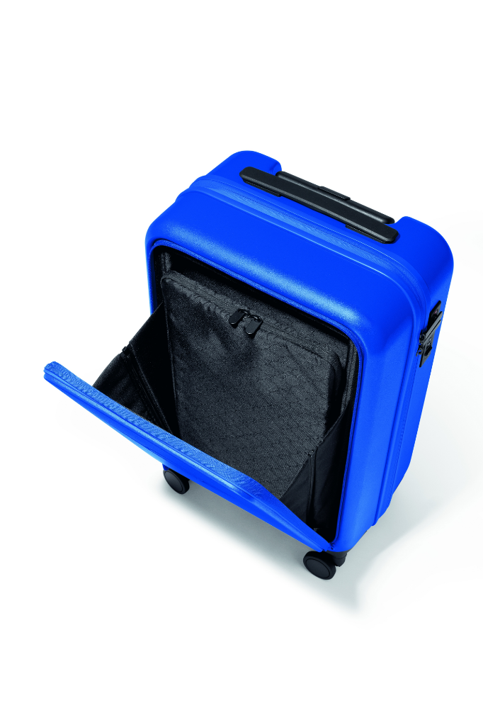Genuine Cabin Trolley Spinner Wing Logo Debossed Hard Case Blazing Blue 80 22 5 B32 0D9 view 2