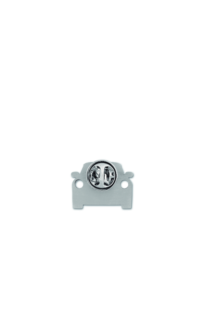 Genuine Lapel Pin Brooch Cooper Silver Stainless Steel Punched Headlights 80 28 5 B32 121 view 2