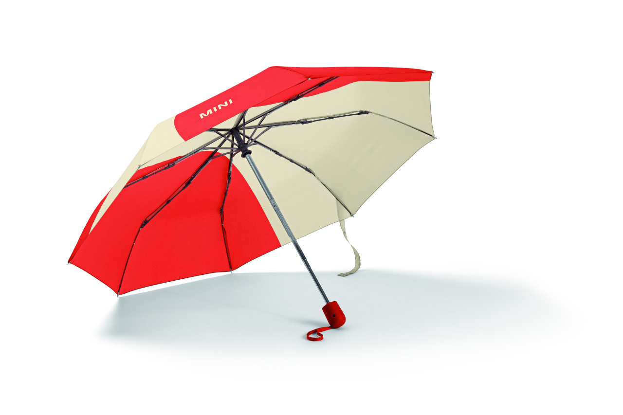Genuine Umbrella Foldable Car Face Detail Rebel Red Vibrant Silver 80 23 5 B32 0F4 view 2