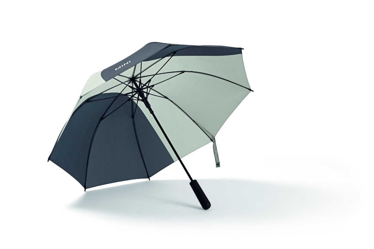 Genuine Umbrella Walking Stick Car Face Detail Black Grey Push Button 80 23 5 B32 0F6 view 2