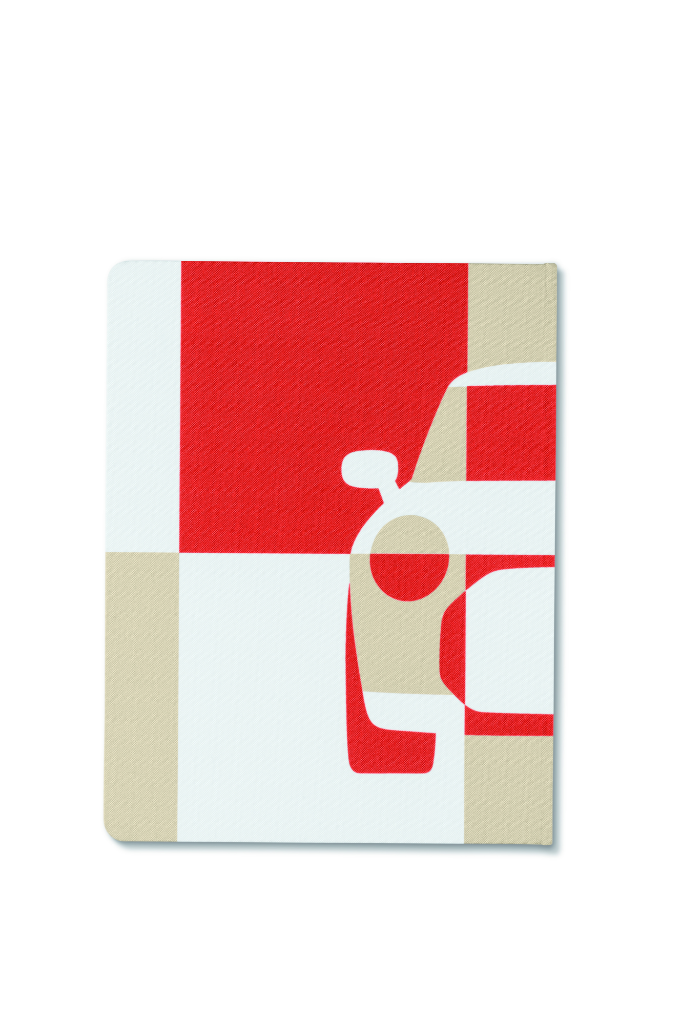 Genuine Notebook Car Tile Rebel Red Vibrant Silver White Fabric Cover 80 24 5 B32 100 view 2