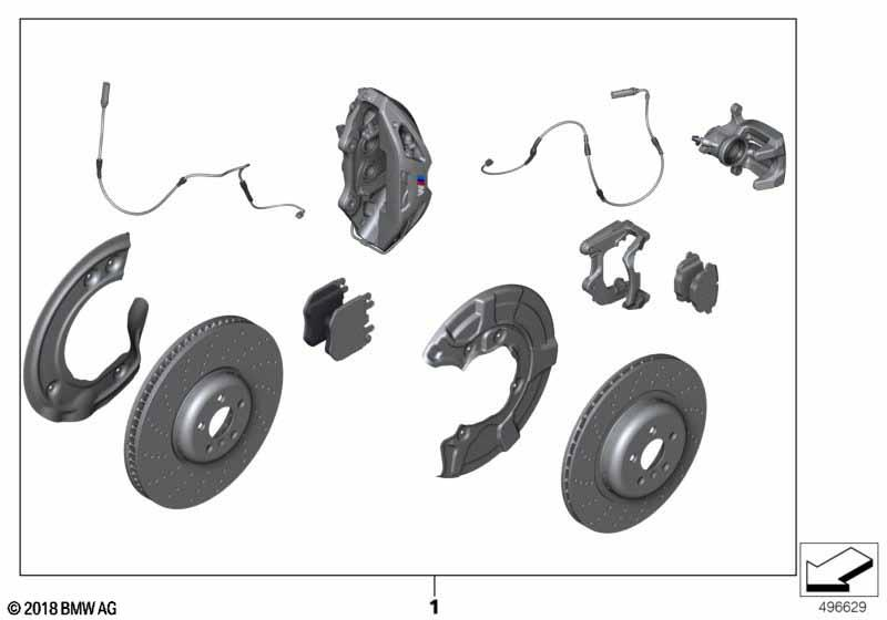 Genuine M Performance Sport Brake Retrofit Kit Red 19" Fits G14 34112458882 view 2