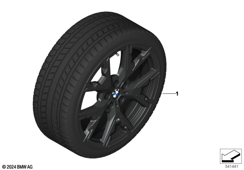 Genuine M Performance Y Spoke Rim Tyre Set Wheel x2 Winter 19" 36115B4E923 view 2