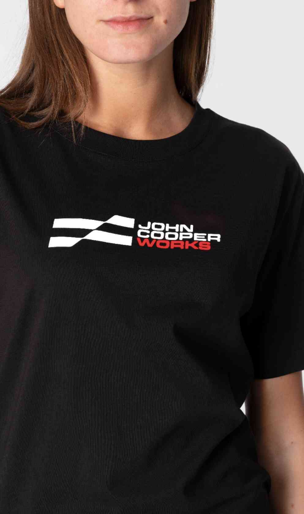 Genuine JCW Logo Womens Ladies T Shirt Black Tee Top Semi Loose Fit view 2