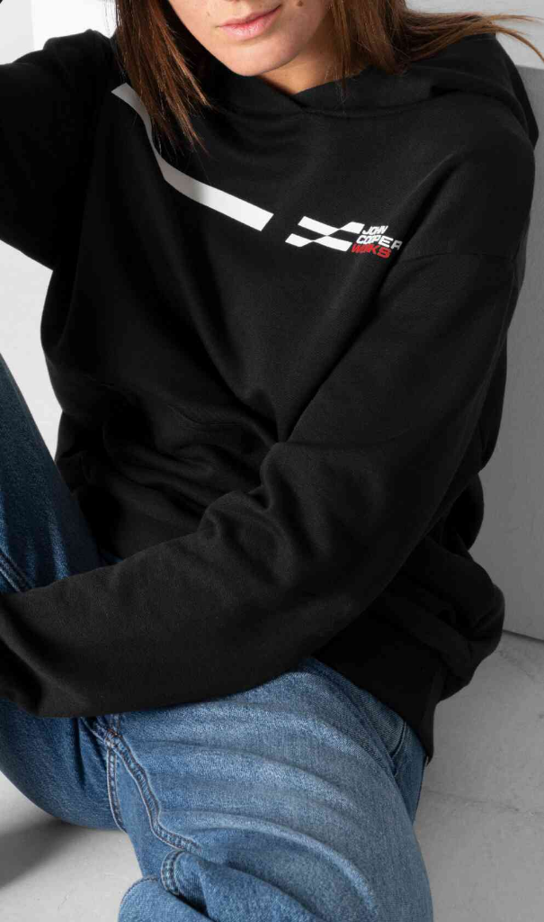 Genuine JCW Logo Womens Ladies Hoodie Black Top Hooded Sweatshirt Loose Fit  view 2