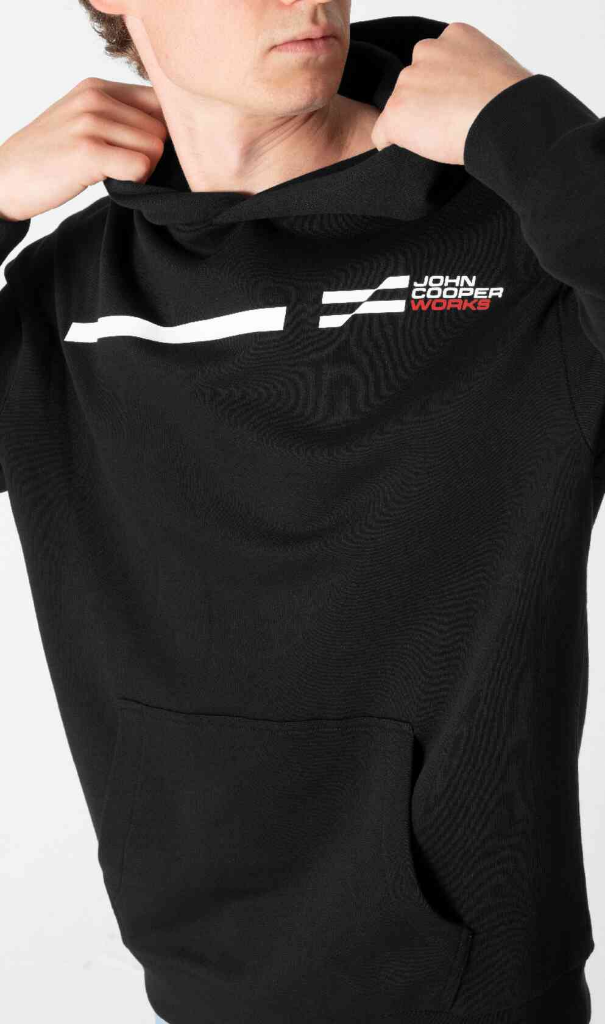 Genuine JCW Logo Mens Hoodie Black Cotton Top Hooded Sweatshirt Loose Fit view 2