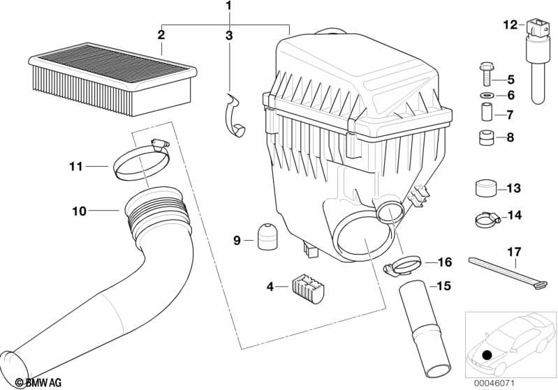 Genuine Air Filter Element 13 72 1 702 908 view 3