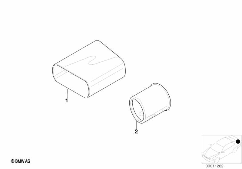 Genuine Exhaust Tail Pipe Tip Trim Chrome 18 12 0 000 794 view 3