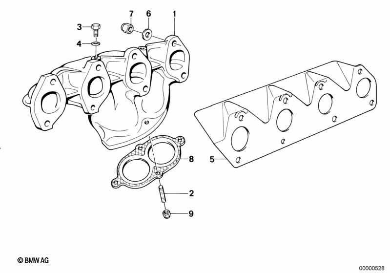 Genuine Exhaust Manifold Gasket 18 30 1 728 208 view 3