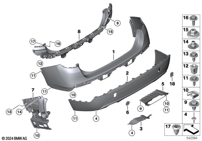 Genuine Exhaust System Cover Trim 51 12 2 993 727 view 3