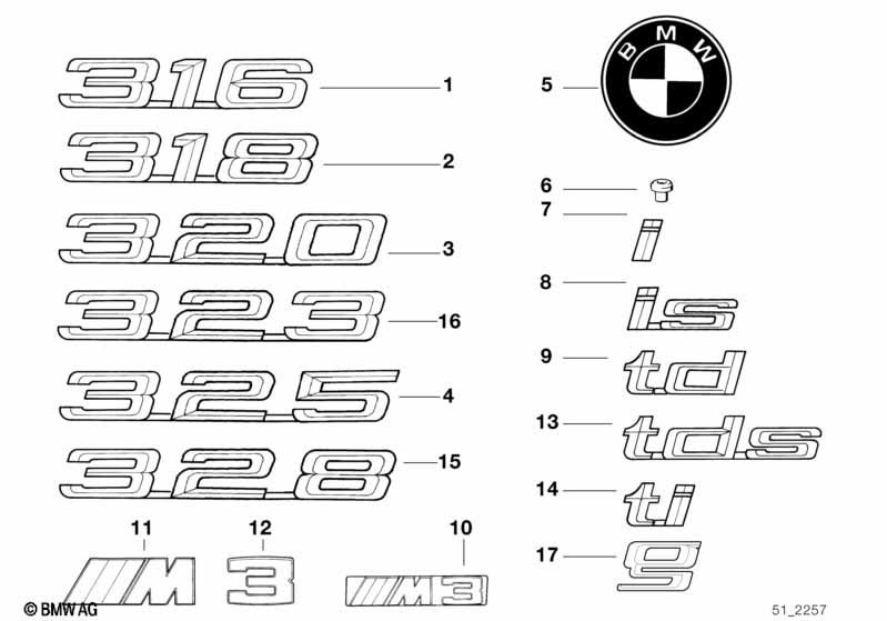 Genuine "i" Adhesive Sticker Emblem 51 14 8 108 831 view 3