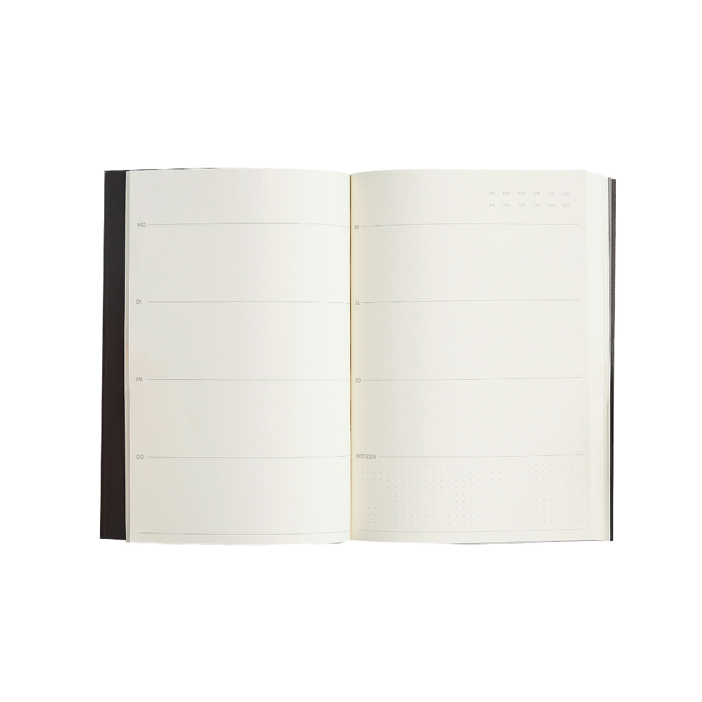 Genuine Planner Black Notebook Organiser Agenda Dotted Pages 80 24 5 B38 DC0 view 2