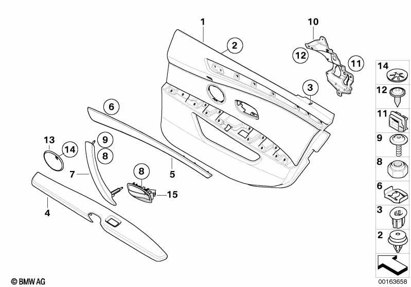 Genuine Door Trim Strip Poplar Rear Right 51 42 6 984 686 view 3