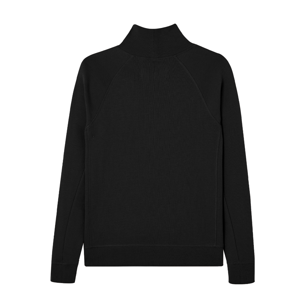 Genuine M Mens Sweater Black Cotton Top Raglan Sleeve Turtleneck Slim Fit view 2
