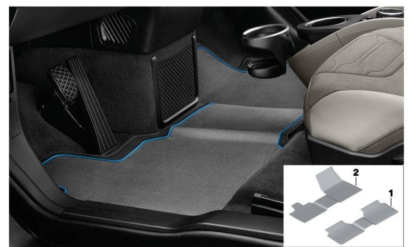 Genuine i3 Rear All-Weather Floor Mat Protection Cover view 3