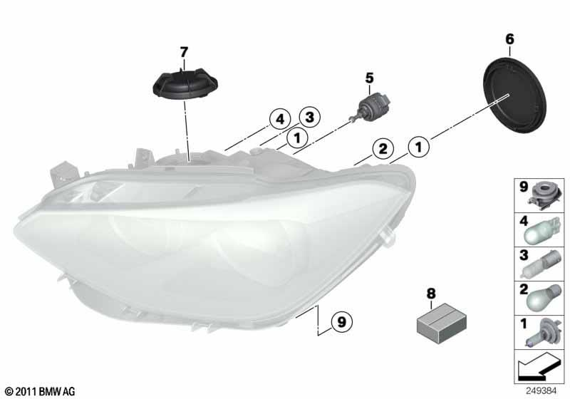 Genuine 12V 6W Halogen/Headlight Bulb 63 21 7 160 795 view 3
