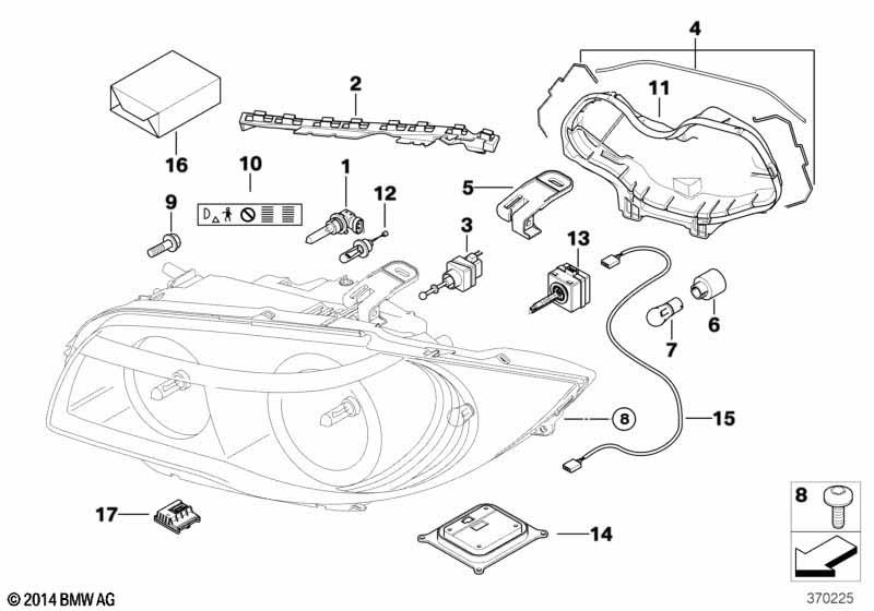 Genuine D1S Xenon Head Light Lamp HID Bulb With Ignition Element 63 21 7 217 509 view 3