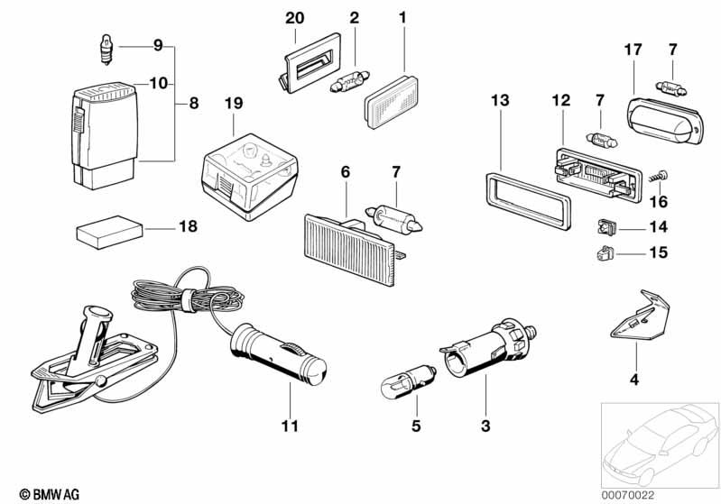 Genuine 5W Interior Light Bulb 63 31 1 374 798 view 3