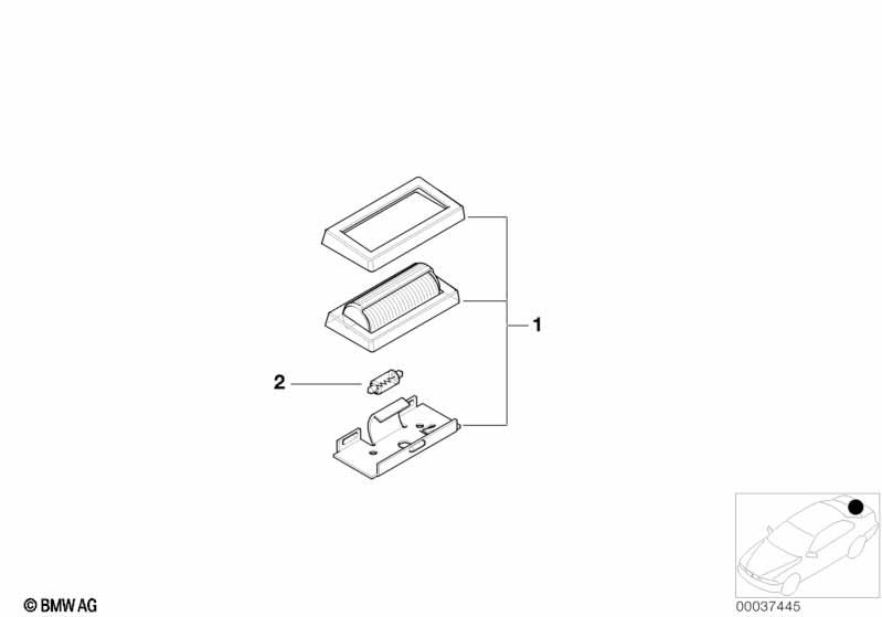 Genuine Trunk Light Bulb 63 31 2 137 742 view 3