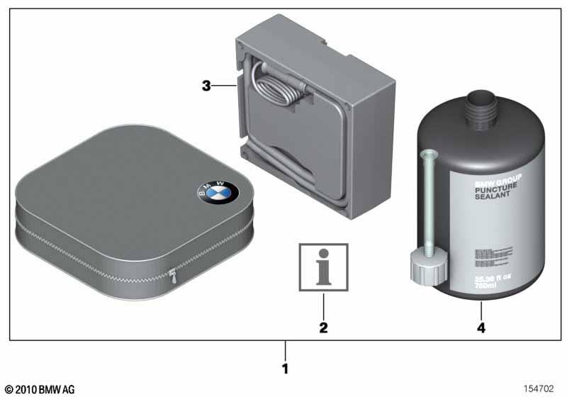 Genuine Car Tyre Sealer Inflating Bottle Container Mobility 71 10 0 415 040 view 3
