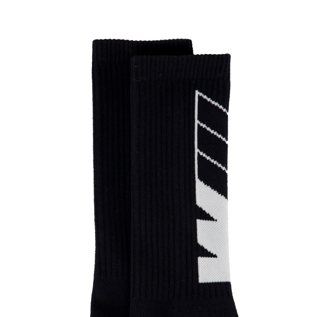Genuine M Unisex Mens Womens Ladies Socks Black Cotton Cushioned Heels Toes view 2