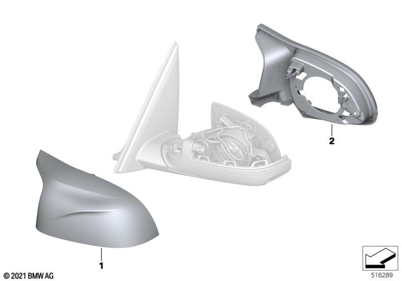 Genuine Left NS Exterior Mirror Cap Carbon Fits iG08 G01 G01 LCI 51168077001 view 2