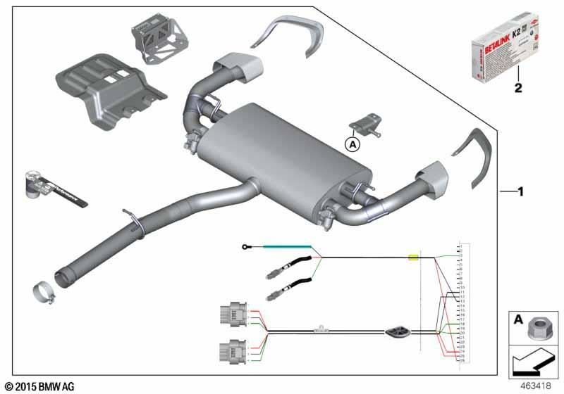 Genuine M Performance Silencer With Flap System Fits F26 18302359003 view 2
