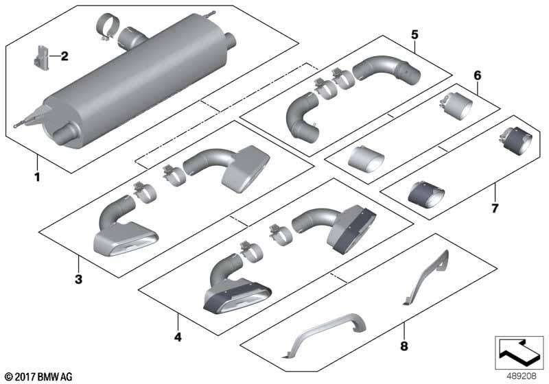 Genuine M Performance Exhaust Tailpipes Set Replacement Fits G32 18302449940 view 2