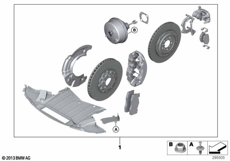 Genuine Brake Retrofit Kit Carbon Ceramic Fits F90 F90 LCI 34112455917 view 2