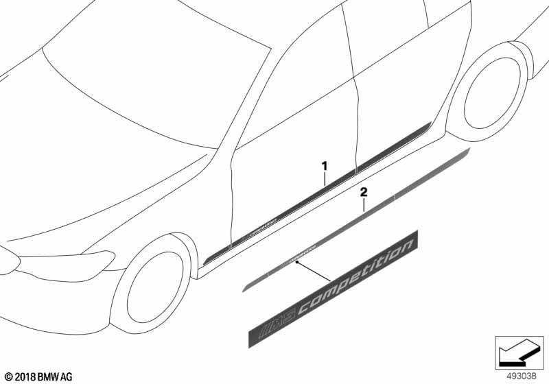 Genuine Adhesive Film Black Wrap Exterior Styling Fits F90 51142461932 view 2