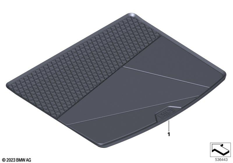 Genuine Moulded Luggage Compartment Mat Boot Mat Fits U25 51475B38C53 view 2