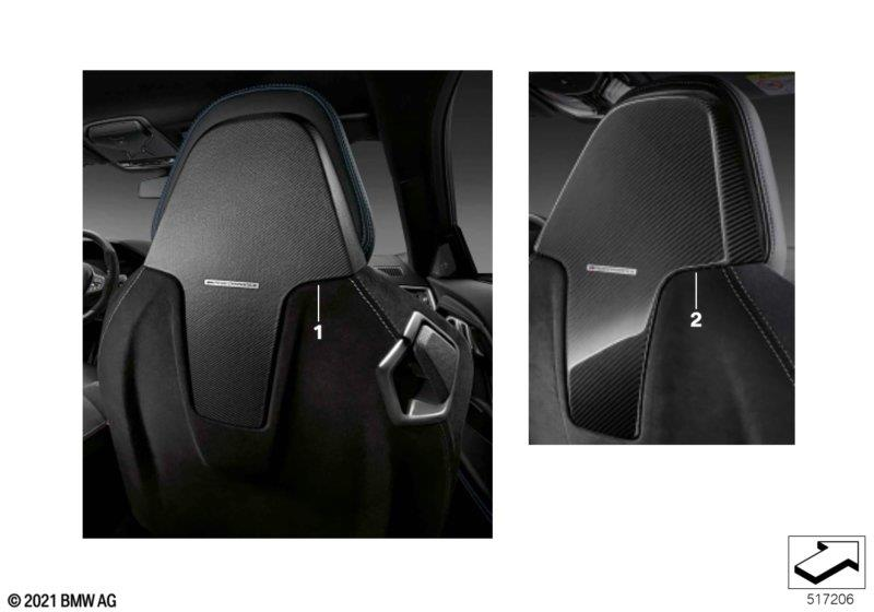 Genuine M Performance Rear Panel Alcantara Carbon Open Pored 52105A40301 view 2
