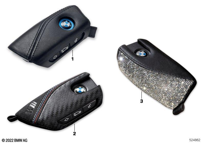 Genuine Key Fob Case Cover Crystal Clarity Accessory Fits U06 82295A56C37 view 2