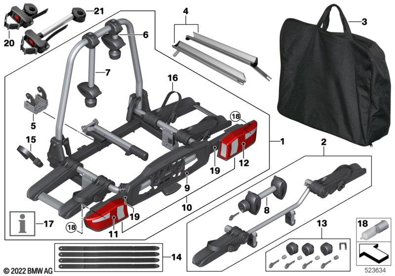 Genuine Retaining Arm With Sling For 2nd Bike Fits E81 E82 E87 82725A4BAD9 view 2